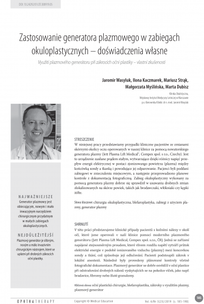 Jaromir Wasyluk - Použití plasmového generátoru v okuloplastice: vlastní zkušenost 2_CZ.png